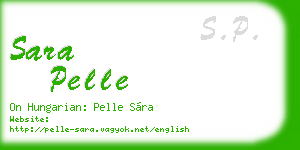 sara pelle business card