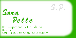 sara pelle business card